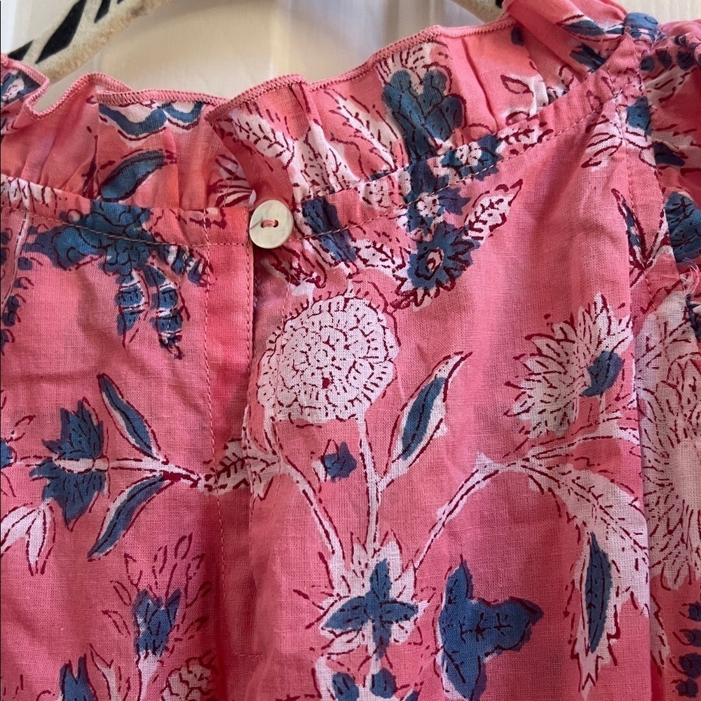 The Fox and the Mermaid Block Printed Calla Dress peony Women's Size Medium - Picture 5 of 8